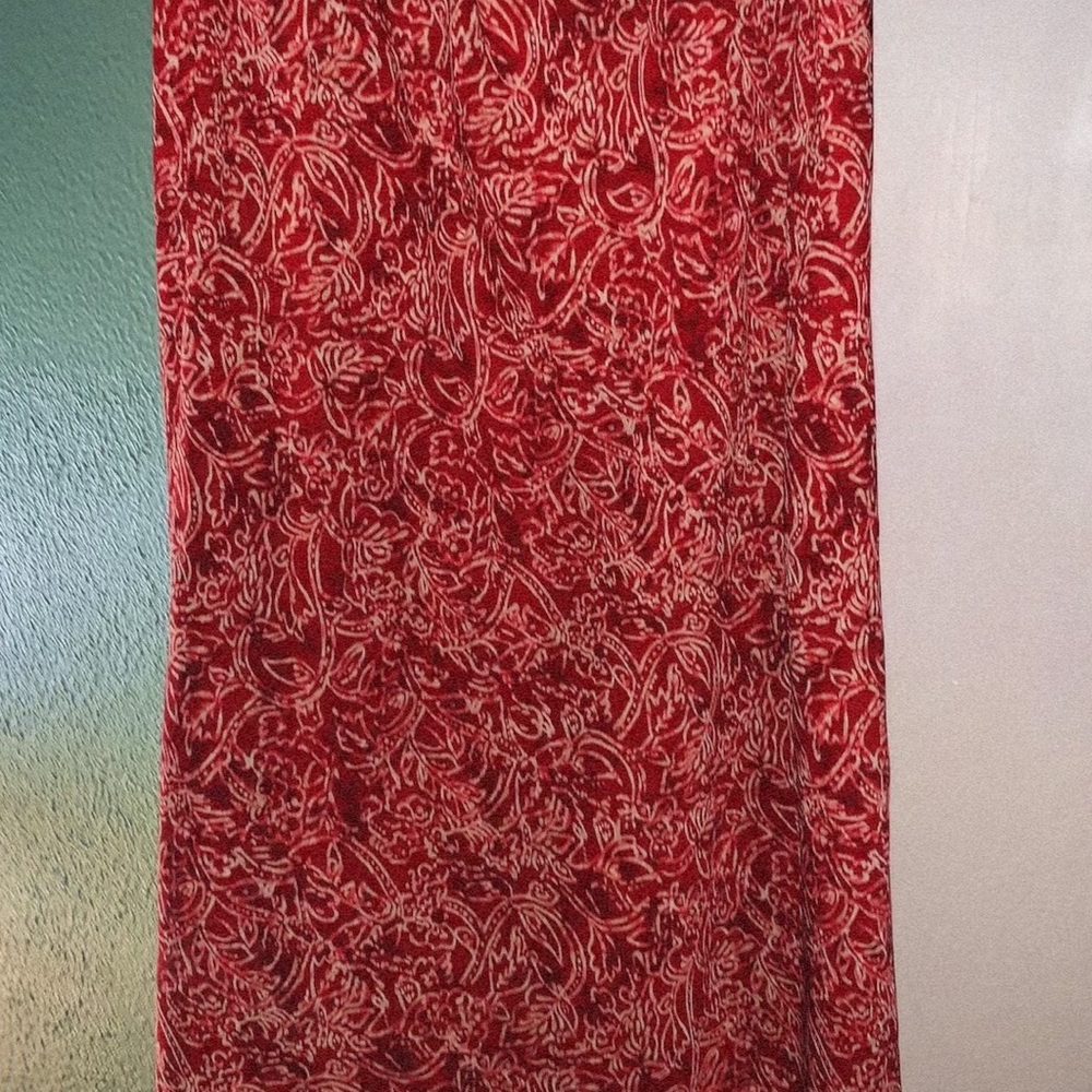 Kathie Lee Collection Red Floral Pencil Skirt